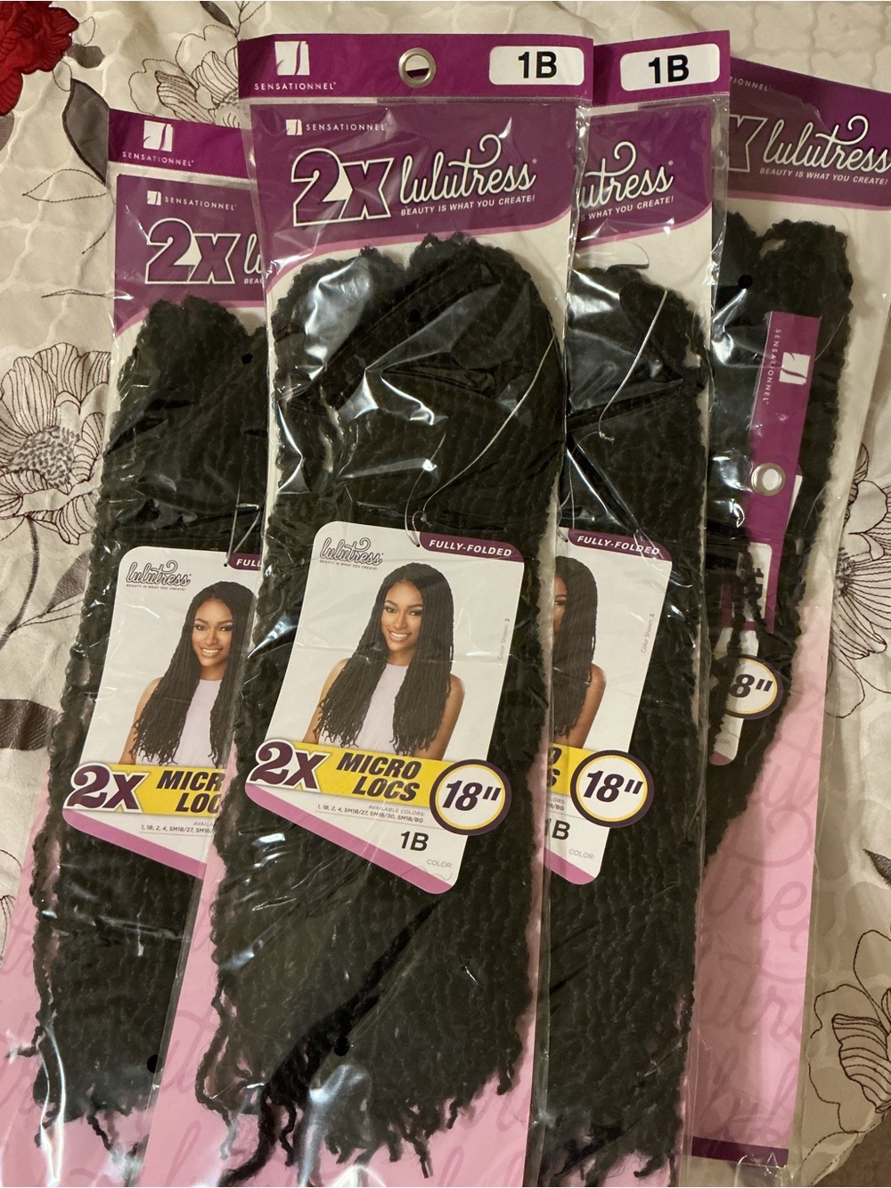 Lulutress 2X Micro Locs 18" Synthetic Braids - 1B Black
